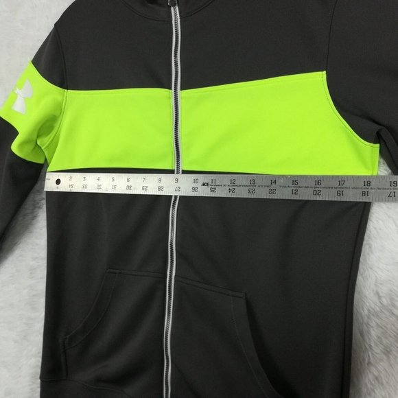 Under Armour Womens Jacket Athletic Hero Full Zip Lightweight Gray Green S - Picture 5 of 10